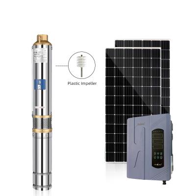 China Irrigation Plant Ac/Dc Solar Pump 80M Head Solar Water Submersible Pump for sale