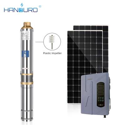 China Irrigation ac hybrid solar submersible pump for irrigation solar watar pump for ponds for sale