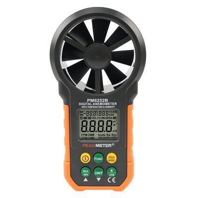 China PEAKMETER Handheld Air Temperature Humidity Flow Meter Digital Anemometer PM6252B for sale