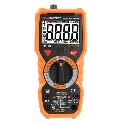 China Most Popular True 6000 Counts RMS Digital PEAKMETER PM18C Multimeter With Good Quality PM18C for sale