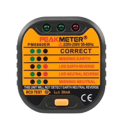 China Top Selling British Standard 230V With RCD Test UK Plug Tester With High Quality PM6860ER for sale