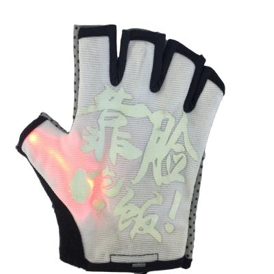 China Comfortable High Quality Popular White Material Polyester Cycling Half Finger Bike Mitten Road Bike Gloves Bike Gloves for sale