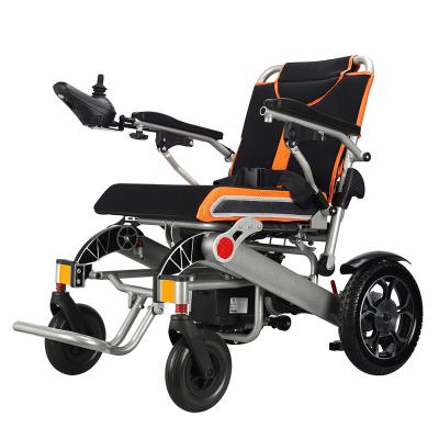 China Travel lightweight aluminum multifunctional portable foldable folding electric wheelchair zu verkaufen