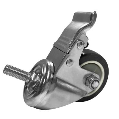 China 3 Inch Flat Free Screw Rotating Middle Duty Caster With Applied Single Wheel For Kitchen Tableware for sale