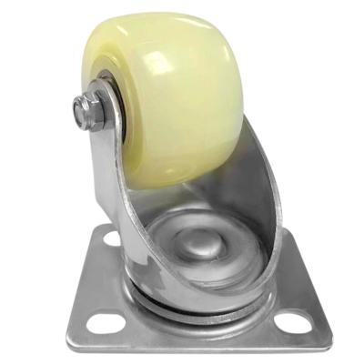 China Durable, Waterproof And Rust Proof 304 Stainless Steel Flat Free Nylon Universal Caster Wheels for sale