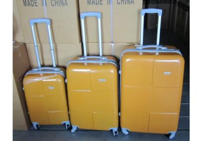 China Hard Case ABS PC Silver Aluminum Trolley Luggage 20 / 24 / 28 Inch Waterproof for sale