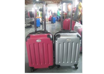 China 3 Piece Set ABS PC Luggage Bag , Bright Color 4 Wheel Lightweight Suitcase Set for sale