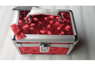 China Red Pink Beautify Cosmetics Case 3 Pcs Set Storage With Combination / G Lock for sale