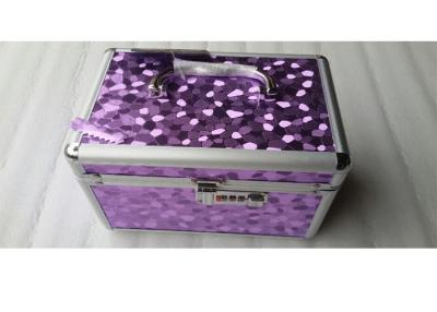 China Nice Popular Bright Color Leathered Board Makeup Case Aluminum Framed With Lock for sale