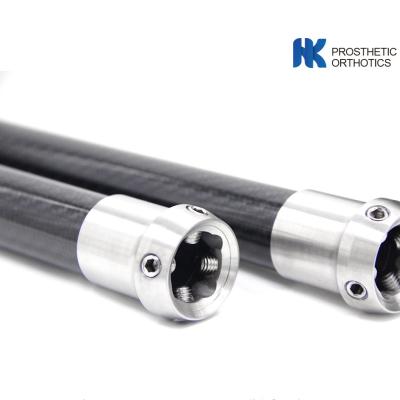 China Unteres Titanglied-prothetische Komponenten, 420mm prothetischer Kohlenstoff-Faser-Pylonadapter zu verkaufen