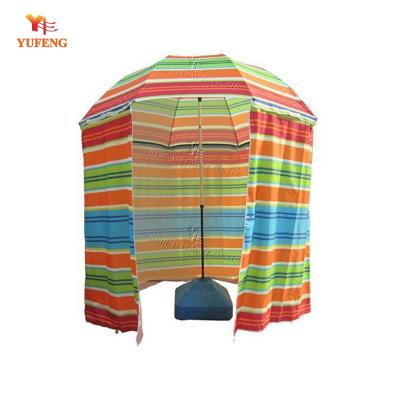 China Outdoor Furniture 220cm*8k Beach Umbrella With Sidewall for sale