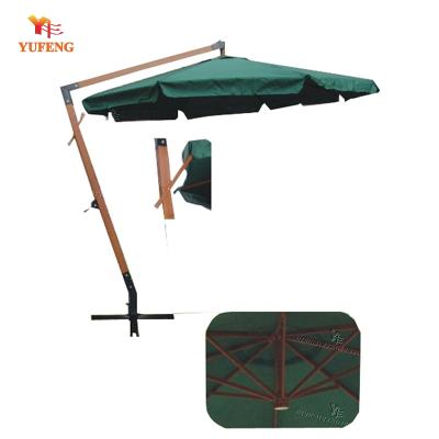 China Outdoor Furniture Patio Umbrella Cantilever Wooden Parasol for sale