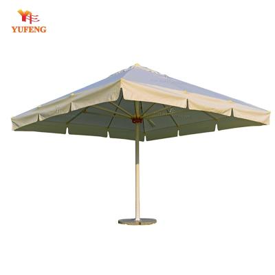 China Large Outdoor Furniture 5x5m Semi - Automatic Garden Sunshade / Umbrella for sale