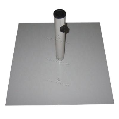 China modern steel plate umbrella base/flat steel parasol stand for sale