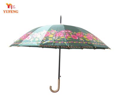 China 2022 Automatic Satin Cloth Fabric Flower Umbrella for sale