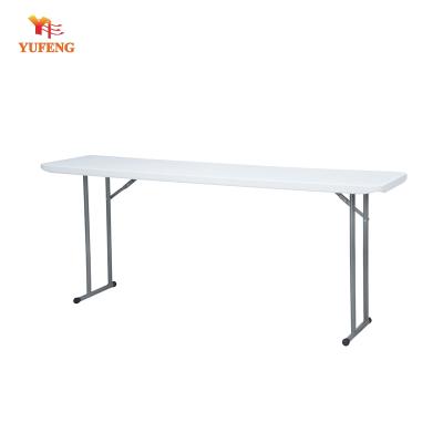 China Hot Sale Outdoor Table Cheap White Outdoor Plastic Folding In Half Table for sale