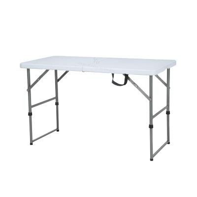 China Modern White HDPE Outdoor Rectangular Plastic Folding Table for sale