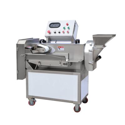 China Snack Plant Double Head Stainless Steel Vegetable Cutting Machine for sale