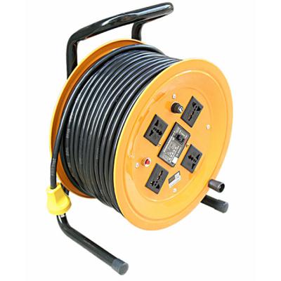 China Universal Household Waterproof PVC Cable Reel Reel Cable 3*1.5 SQ.MM 230V Appliance 4*16A Plug 30M With LED Light Cable Reel for sale