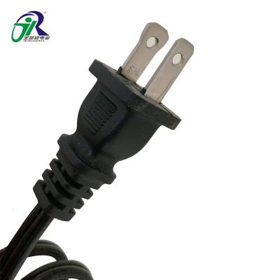 China Customized Size House Wiring SPT-2 300V 18AWG Folding Electrical 2 Pin Polarity US Plug for sale