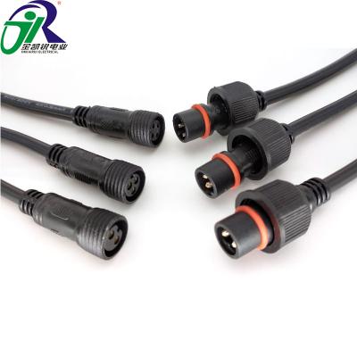 China Industrial Waterproof M12 Male And Female Plug Power Cord Wire 3pin 3*0.75mm2 Waterproof Plug for sale