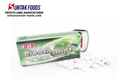 China Strongest Healthy Breath Mints For Dental 2 Layers Color , Mint Green Candy for sale