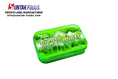 China Powerful Fresh Breath Sugar Free Cough Lozenges In Emboss Tin Box for sale