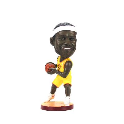 China Custom NBA Toy Poly Resin Dolls Bobble Flip Head From Europe for sale