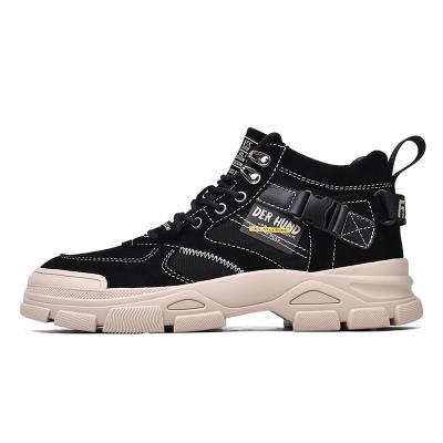 China Deodorization men's high tops to help the black Korean version of the wild retro trend to help the British winter Ulzzang wind of shoes for sale