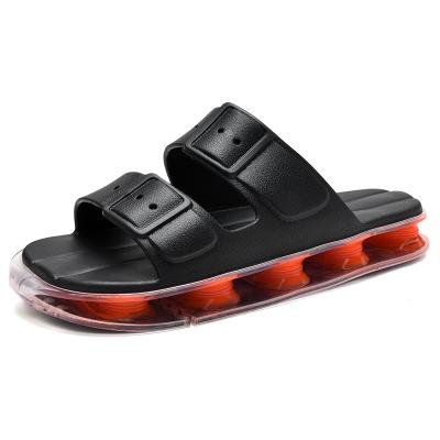 China Anti-Smell Rubber Outsole PVC Air Cushion Slide Men Custom OEM Slides Slippers Mens Slides Size 12 Slippers Rubber Sandals for sale