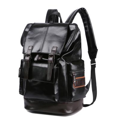 China Waterproof 2021 New PU Backpack Fashion Style Custom Retro Travel Backpack Custom Men's Backpack for sale