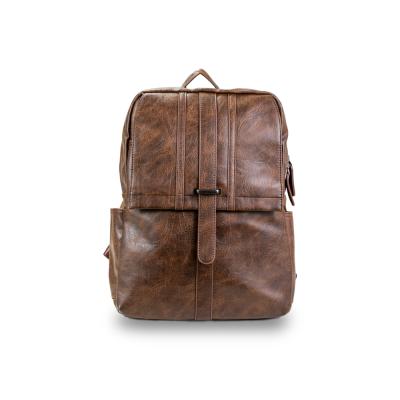 China Amazon New Waterproof PU Leather Backpack Men's Shoulder Bag Men's Daily Leisure Travel Business Bag for sale