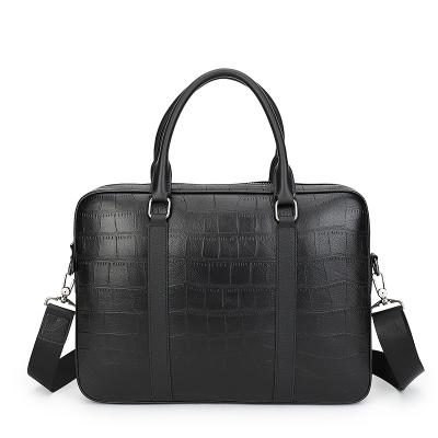 China Fashionable Vintage Logo Briefcase Men's 100% Genuine Leather Handbags Custom Made for sale