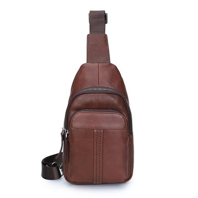 China Custom Design Waterproof Crossbody Men Genuine Leather Trunk Bags Single Shoulder Bags for sale