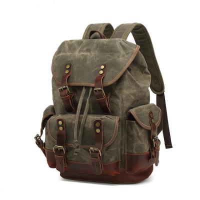 China Waterproof 2022 new arrival canvas outdoor sport bags real leather sport bags for men for sale