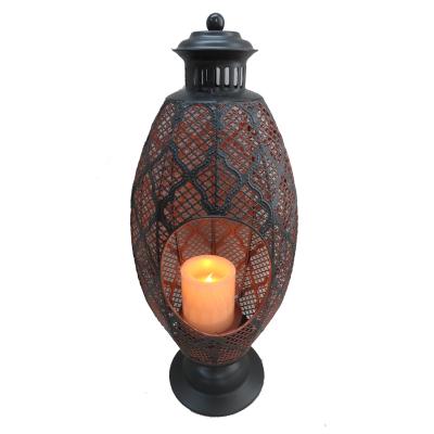 China Home Decoration Glass And Metal Architectural Candle Lantern for sale