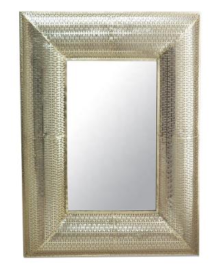 China Bathroom Gold Wall Mirror Metal Wall Mirror Bathroom Dresser Gold Mirror for sale