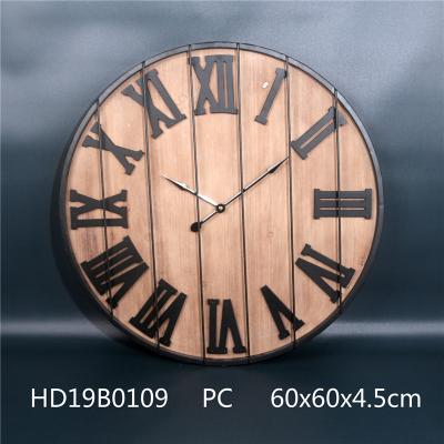 China Creative Silent Cafe Kitchen Home Wall Clock Antique Style Large Wall Watches Home Decor for sale