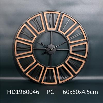 China Antique Style Brand Wall Clock Metal Roman Number Retro Wall Decortive Watch Clocks for sale