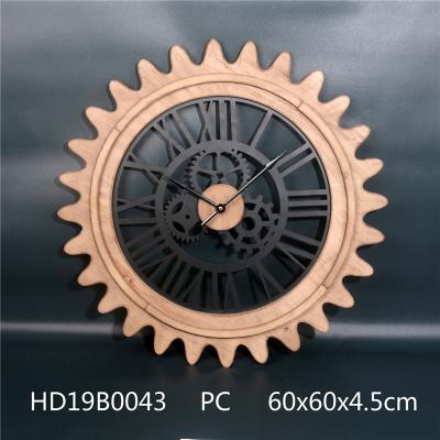 China Large Retro Roman Openwork Watch Wall Clock Antique Style 3D Home Decor Metal Clock for sale