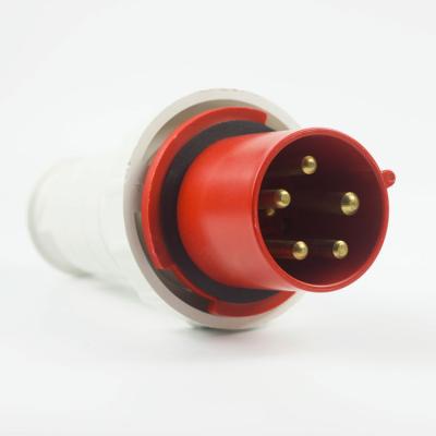 China Eruope63/125A industrial 5p 380V with RED industrial socket IP67 socket LX-035/045 China CE supplier ip67 socket for sale