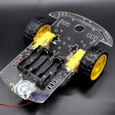 China Smart Robot Car Chassis New Motor 1 Set Car 1 Set Electronic DIY Kit Speed ​​Encoder Battery Box 2WD For Robot for sale