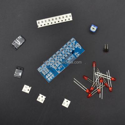 China NE555+CD4017 Light Water Decimal Counting Electronic Suite Self DIY Light Flowing Light Electronic Kits CD4017 for sale