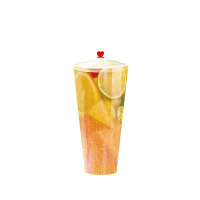 China Wholesale Printing Cup Beverage Juice Transparent Plastic Cup for sale