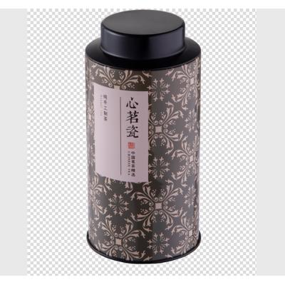 China Rose Gold Coffee Spice Tea Round Metal Canister Tin Cans Tin Cans Black Green Red Green Small for sale