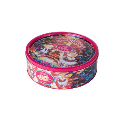 China Recycled Materials Tin Box Large Tin Box Cookies Customized Gift Round for sale