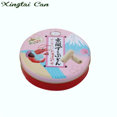 China Snack Packaging Cans Custom Sedex Passed Home Round Food Safe Cookie Tin, Cookie Tin Box for sale