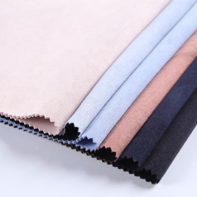 China Keqiao Abrasion-resistant whalesales textile scuba suede solid home air layer fabric for clothes for sale