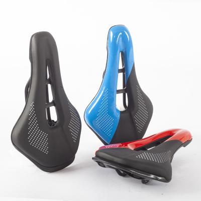 China Durable Bicycle Cushion Mountain Bike Cushion Cavity Hole Saddle Thickened Folding Tail Light Seat Cover Riding Equipment for sale