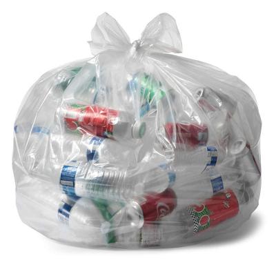 China Disposable Accept Custom 40-96 Gallon Heavy Duty Clear Trash Bag / Large Clear Plastic Trash Bag for sale